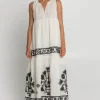 New Greek Archaic Kori Crete Sleeveless Maxi Dress Natural