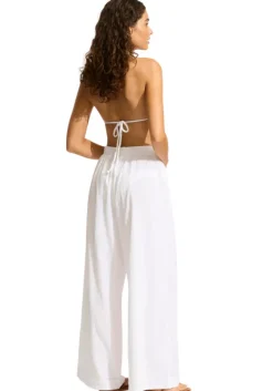 Discount Seafolly Crinkle Beach Pant White