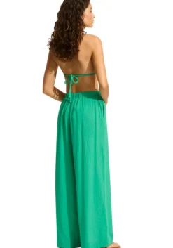 Best Seafolly Crinkle Beach Trousers Jade