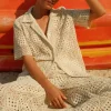 New Pitusa Crochet Beach Pants Ecru