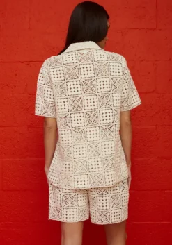 Best Pitusa Crochet Beach Shirt Ecru