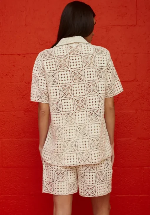 Best Pitusa Crochet Beach Shirt Ecru