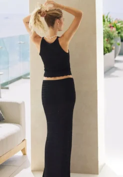 Online PQ Swim Crochet Tank Midnight Black