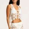 Fashion Seafolly Crochet Tie Front Top