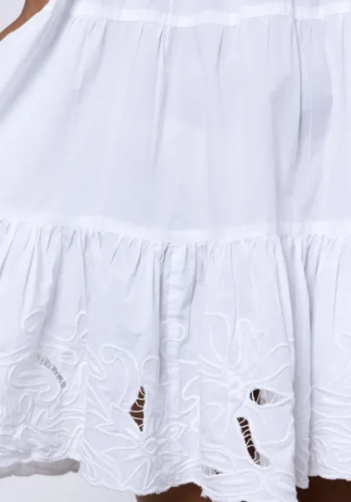 Online Juliet Dunn Cut Out Wave Mini Dress White