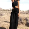 Outlet Pitusa Cutout Twist Dress Black