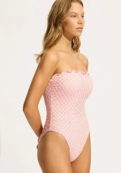 Best Seafolly Daydreamer DD Bandeau Swimsuit Pink