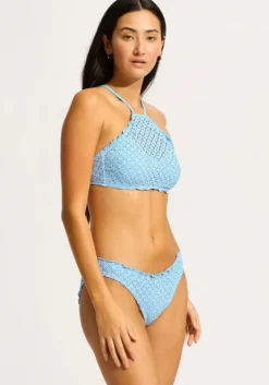 Outlet Seafolly Daydreamer High Neck Bikini Powder Blue