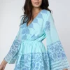 Sale Juliet Dunn Dhaka Print Playsuit Blue