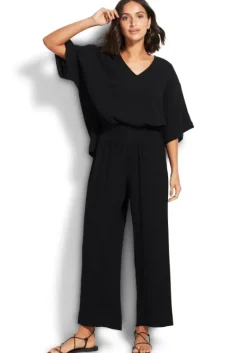 Discount Seafolly Double Cloth Pants Black