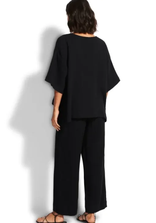 Discount Seafolly Double Cloth Pants Black
