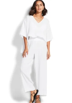 Sale Seafolly Double Cloth Pants White