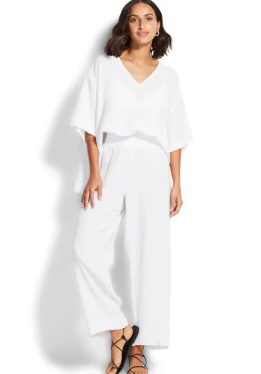 Sale Seafolly Double Cloth Pants White
