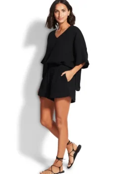 Online Seafolly Double Cloth Shorts Black