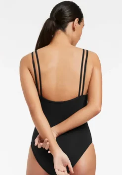Best JETS Swimwear Double Strap Swimsuit Black