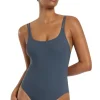 New JETS Swimwear Double Strap Swimsuit Steel Blue