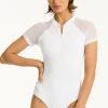Online Sea Level Drift Short Sleeve Swimsuit