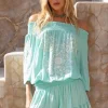 Online Miss June Eleyna Dress Aqua