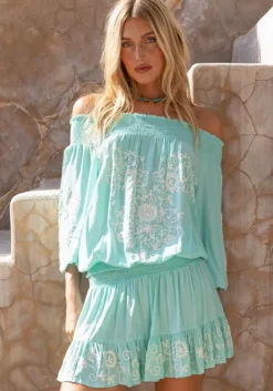 Online Miss June Eleyna Dress Aqua