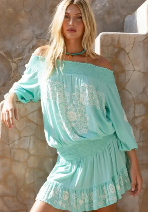 Online Miss June Eleyna Dress Aqua