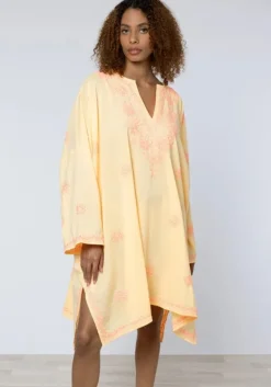Hot Juliet Dunn Embroidered Kaftan Melon