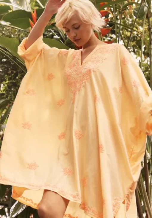 Hot Juliet Dunn Embroidered Kaftan Melon
