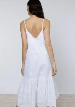 Best Juliet Dunn Embroidered V Neck Dress White