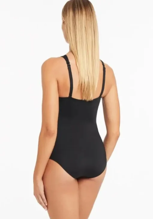Hot Sea Level Essentials High Neck Swimsuit Black
