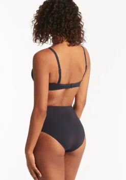 Sale Sea Level Essentials High Waisted Bikini Black