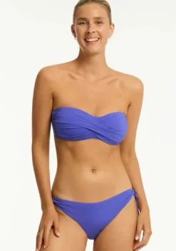 Online Sea Level Essentials Twist Bandeau Bikini Iris