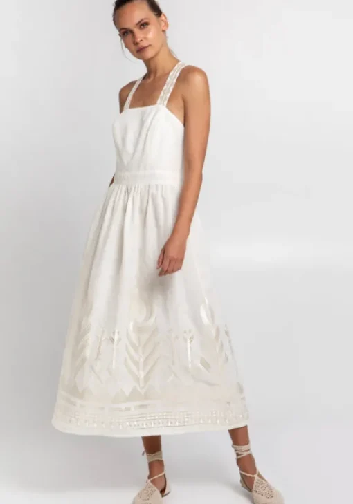 Sale Greek Archaic Kori Feather Cross Back Dress