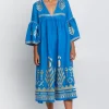 Outlet Greek Archaic Kori Feather Midi Kaftan