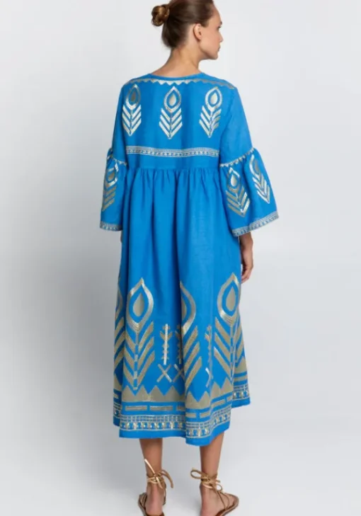 Outlet Greek Archaic Kori Feather Midi Kaftan