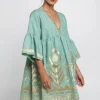 New Greek Archaic Kori Feather Short Kaftan
