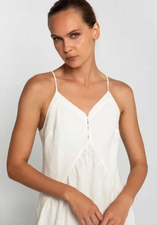 Discount Greek Archaic Kori Feather Strappy Maxi Dress