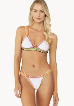 New PQ Swim Ferrarini Triangle Bikini White
