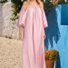 Sale Pearl & Caviar Finikas Off Shoulder Dress