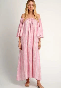 Sale Pearl & Caviar Finikas Off Shoulder Dress