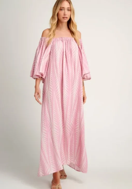 Sale Pearl & Caviar Finikas Off Shoulder Dress