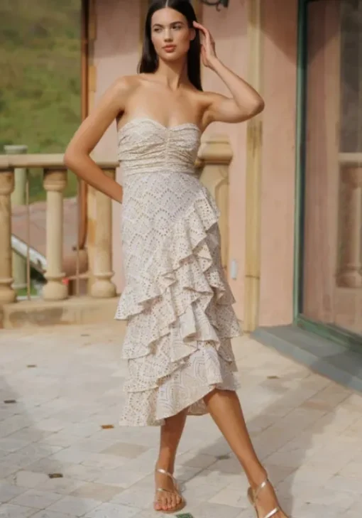 Best Sundress Flavie Dress White White/Gold