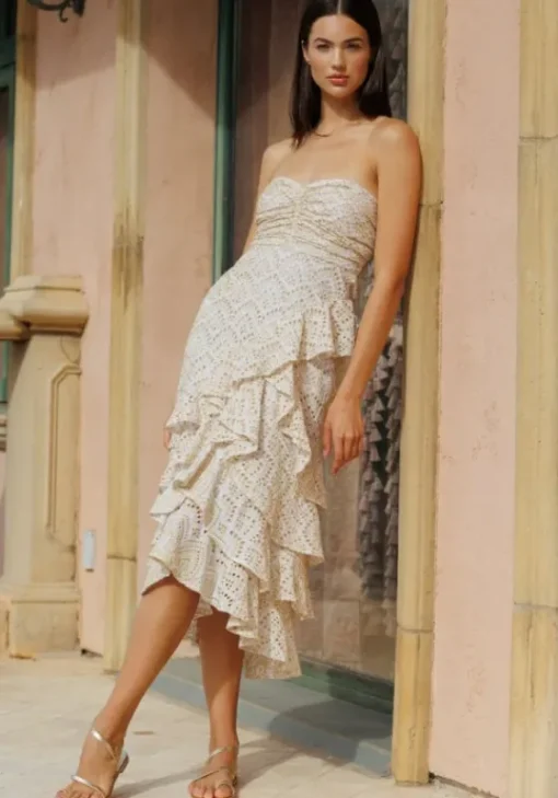 Best Sundress Flavie Dress White White/Gold