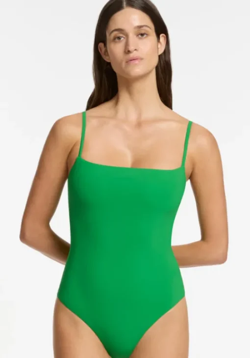 Best JETS Swimwear Minimal Tank Swimsuit Flora