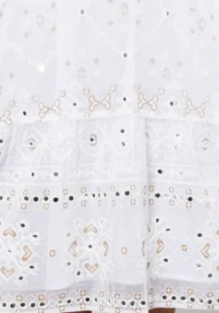Outlet Juliet Dunn Frill Mosaic Mini Dress White