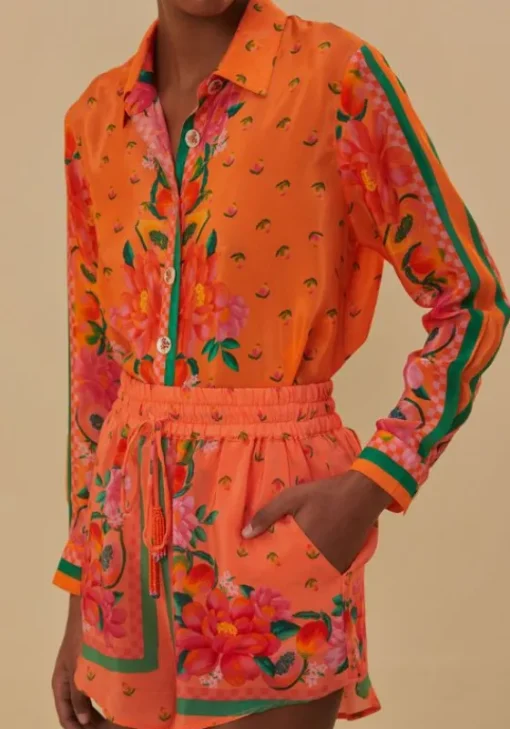 Discount Farm Rio Fruit Garden Scarf Shorts Orange