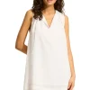 Hot Seafolly Gathered Neck Mini Dress