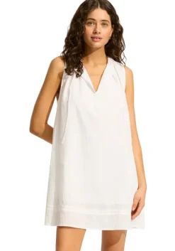 Hot Seafolly Gathered Neck Mini Dress