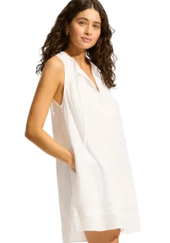 Hot Seafolly Gathered Neck Mini Dress