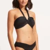 New Seafolly Goddess Bandeau Bikini Black