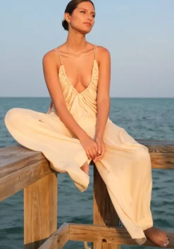 Best Pitusa Goddess Ruched Jumpsuit Melon