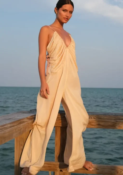 Best Pitusa Goddess Ruched Jumpsuit Melon
